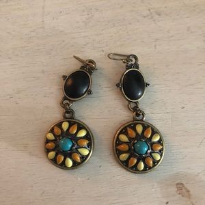 Lucky Brand dangling charm earrings.